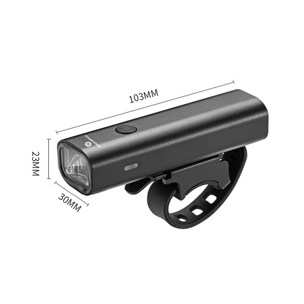 ROCKBROS Đèn xe đạp LED Mặt trước chống nước Đèn xe đạp USB Sạc xe đạp