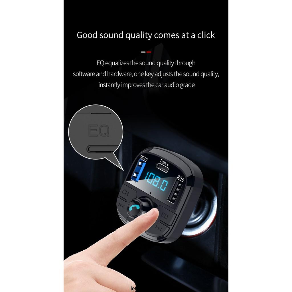 Thiết Bị Truyền Tín Hiệu Fm Bluetooth Không Dây Hỗ Trợ Thẻ Nhớ Tf Cho Xe Hơi