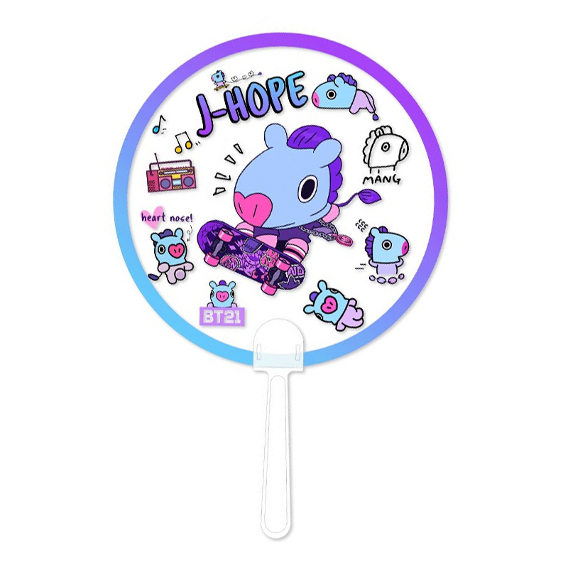 Quạt cầm tay trong suốt MANG BT21 BTS