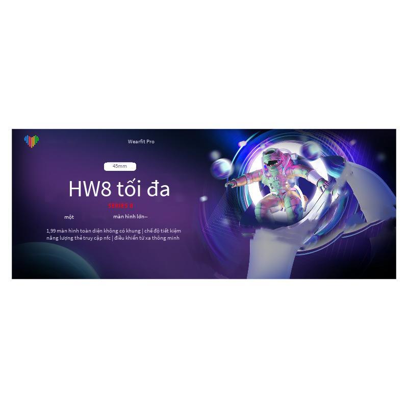 Khuyến mại bùng nổ HW8MAX Màn hình lớn 1.99 inch NFC Alipay Điều khiển video ngắn Cuộc gọi Bluetooth Đồng hồ thông minh