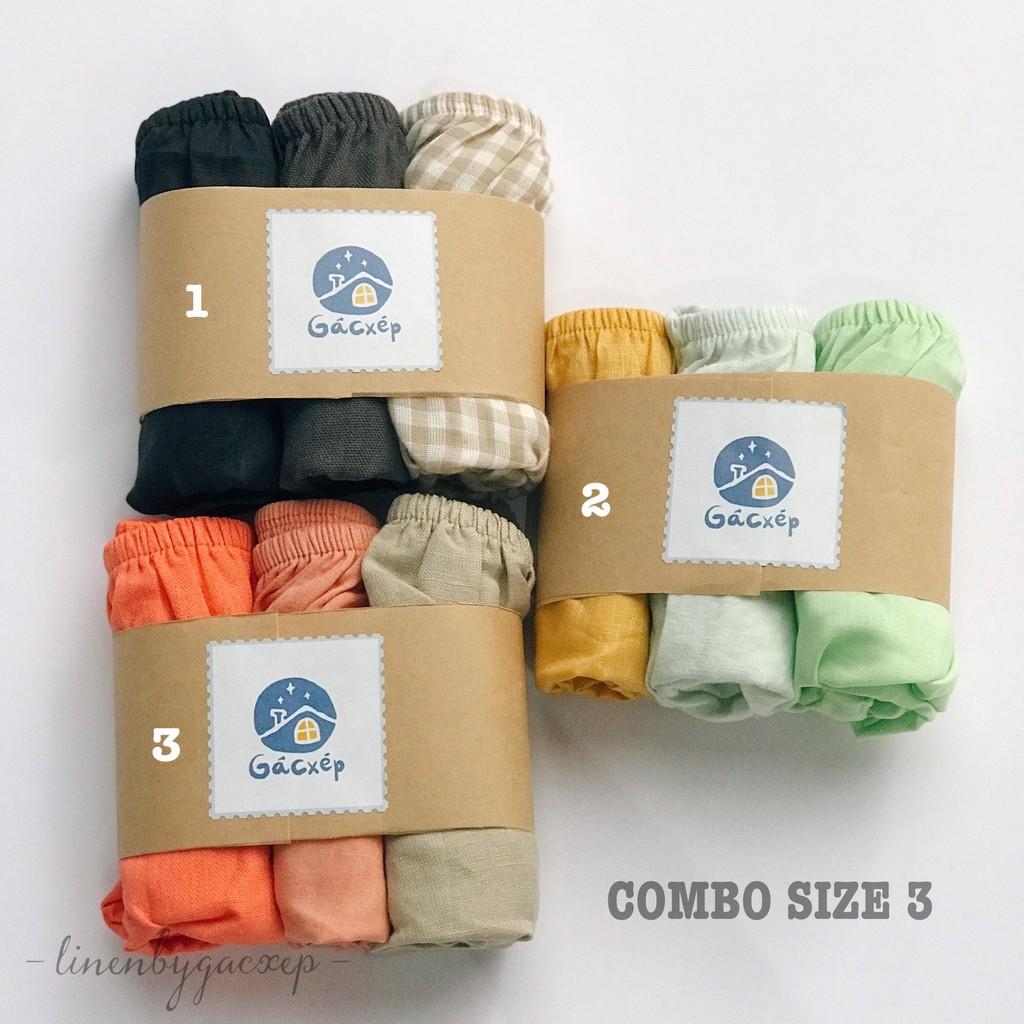 Combo 3 Quần Chip Linen cho bé