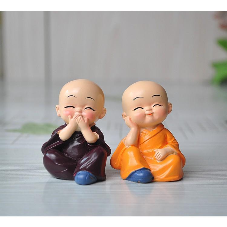 Bộ Tượng 4 Chú Tiểu Tứ Không Dùng Để Trang Trí Ô Tô, Bàn Làm Việc