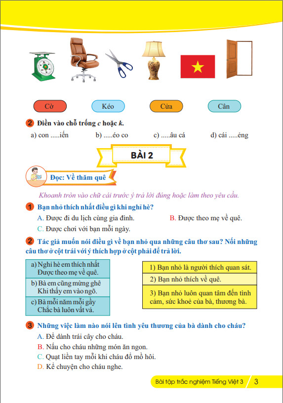 Sách - Bài Tập Trắc Nghiệm Tiếng Việt 3 - Biên Soạn Theo Chương Trình GDPT Mới - ndbooks