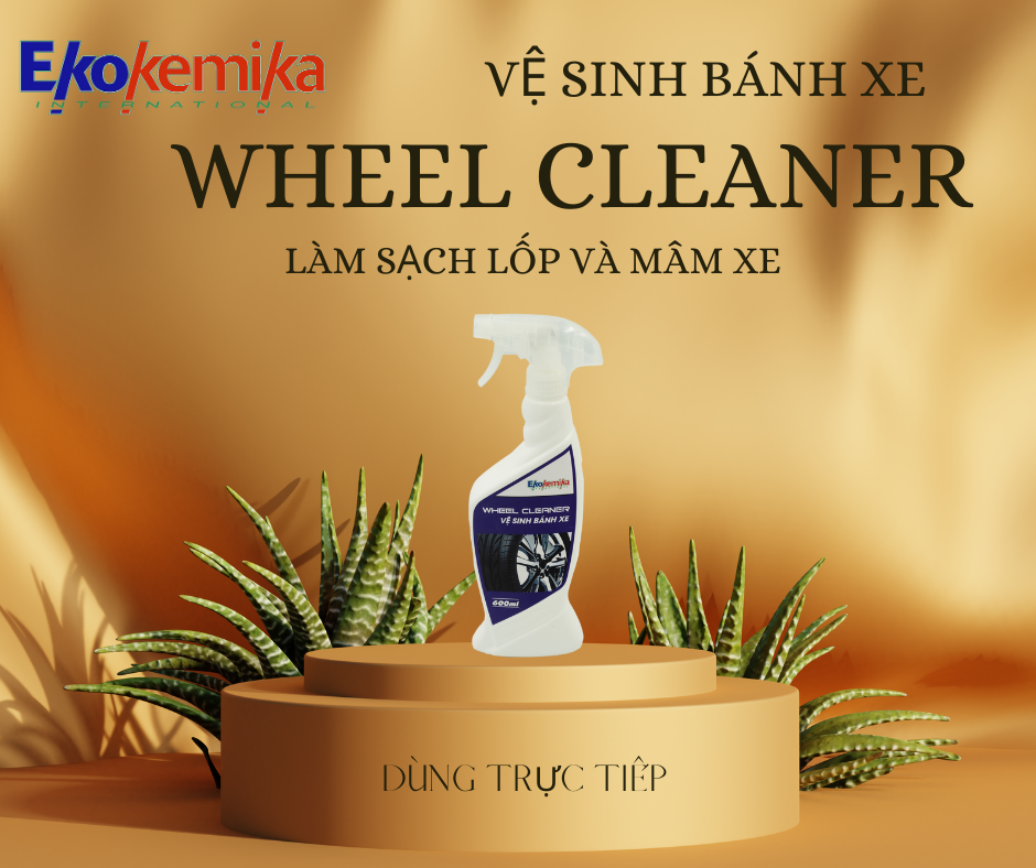 DUNG DỊCH LÀM SẠCH VÀ TẨY Ố VÀNG TRÊN LỐP Ô TÔ, XE MÁY WHEEL CLEANER 600ML THƯƠNG HIỆU EKOKEMIKA