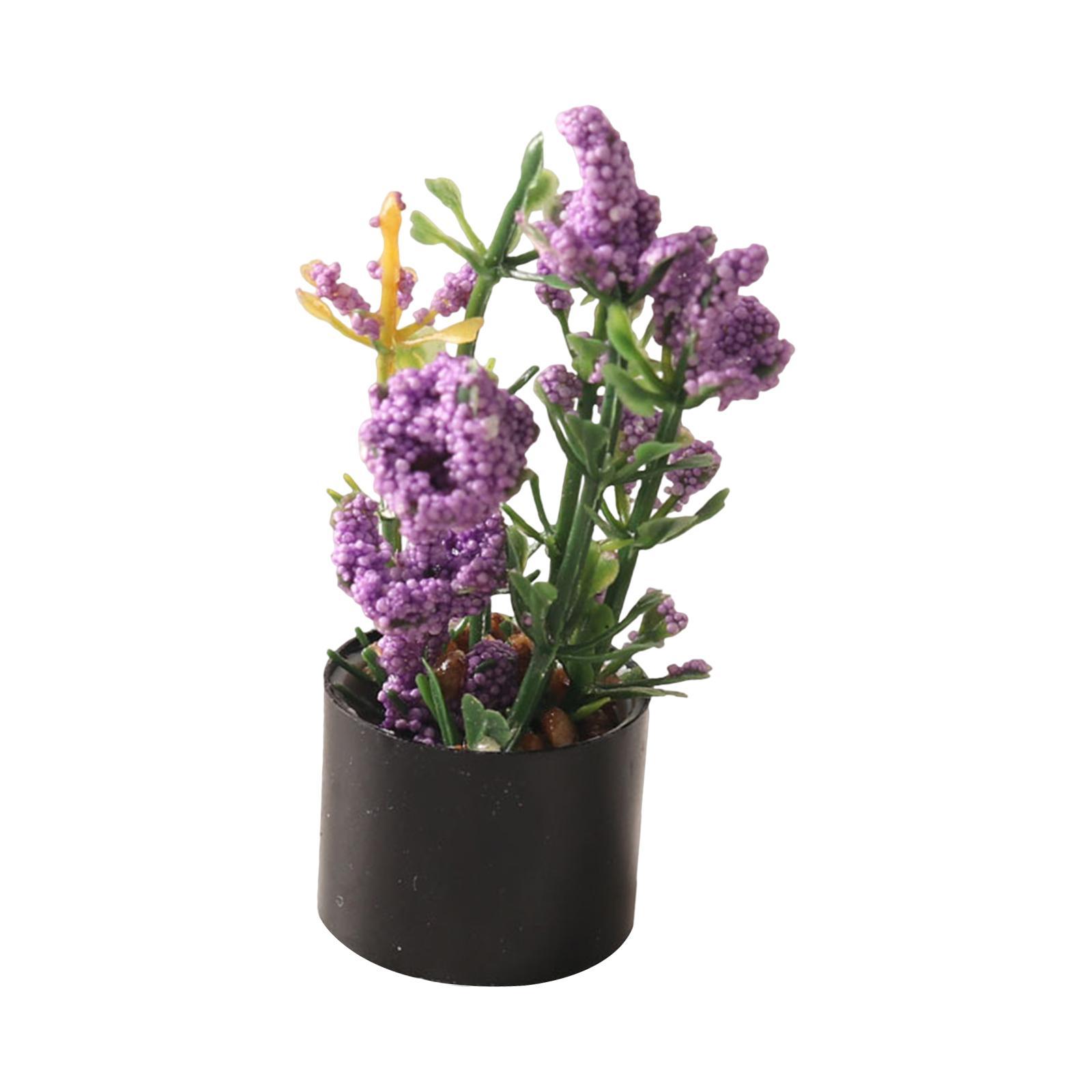 1/12 Miniature Potted Miniature Scene Model for Garden Bedroom Entrance Hall