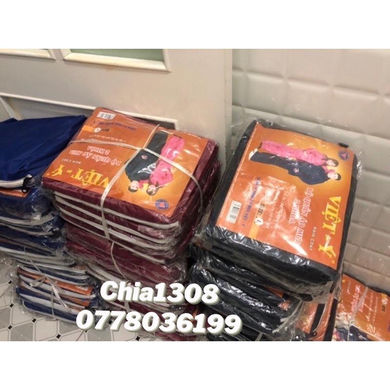 Áo mưa bộ da cá 2 khoá kéo Việt Ý