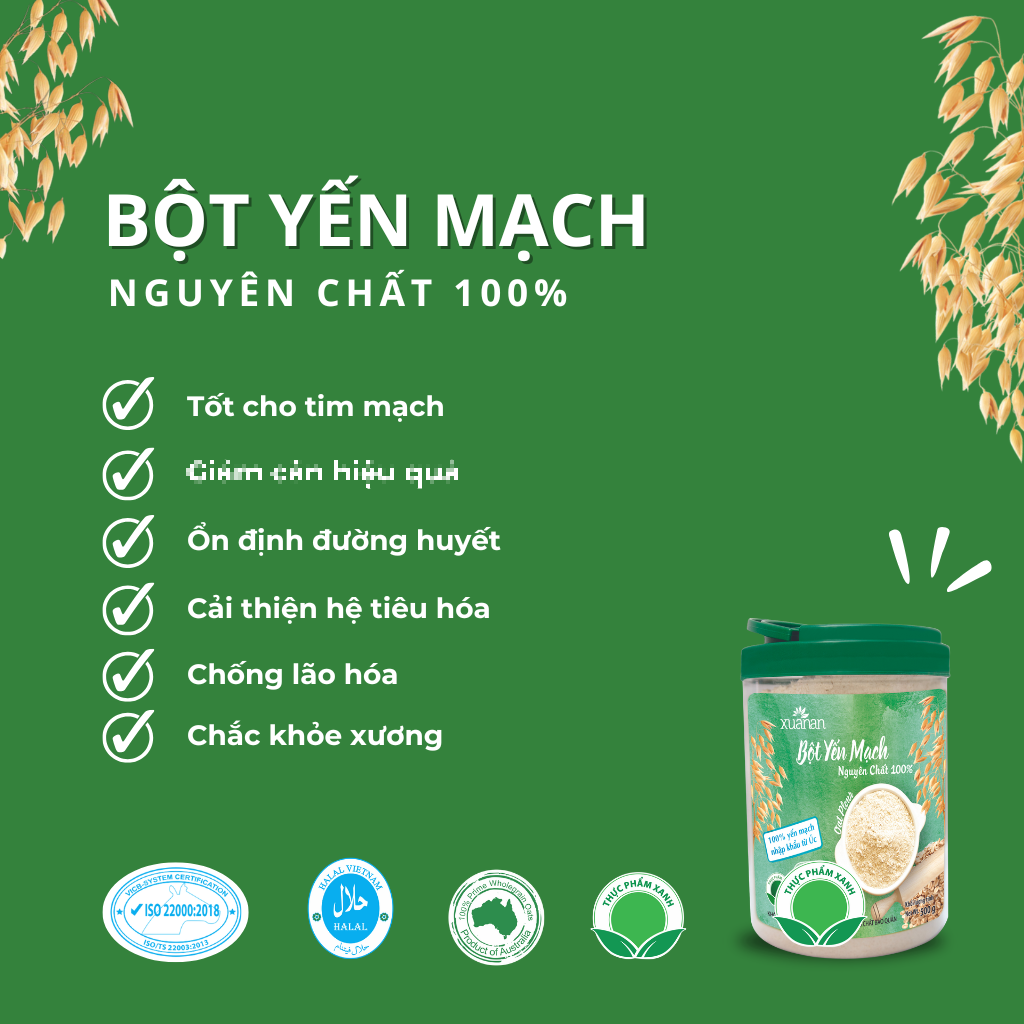 Hộp 500G(Tặng Kèm 1 Túi Yến Mạch 150G)