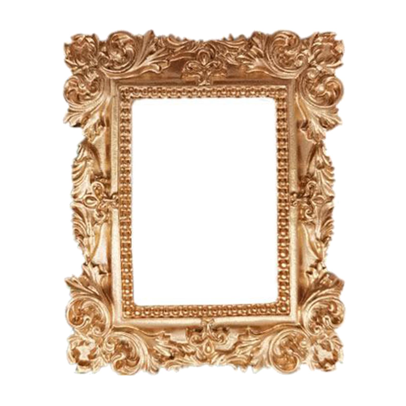 2xVintage Photo Frame Carved Lace Resin Mini Photo Frame Photo Props Square