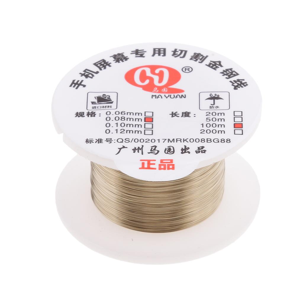 High Hardness Gold Alloy Wire LCD Separator Screen Glass Cutting Separation Line Repair for iPhone Samsung HTC Huawei and Many Other Smart Phones 100 m Length