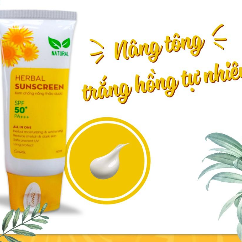 Kem chống nắng thảo dược Cénota Herbal Sunscreen SPF50+/PA+++ 60ml