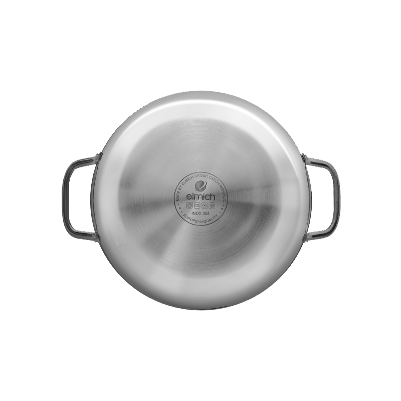 Chảo Xào Kiêm Nồi Lẩu inox cao cấp 3 lớp đáy liền ELMICH TRI-MAX - Hàng Chính Hãng