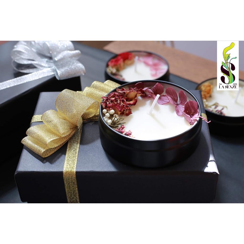 Nến Thơm Tinh Dầu không khói sáp đậu nành - Happy Flowers Scented Candle (Beautiful Gift Box)