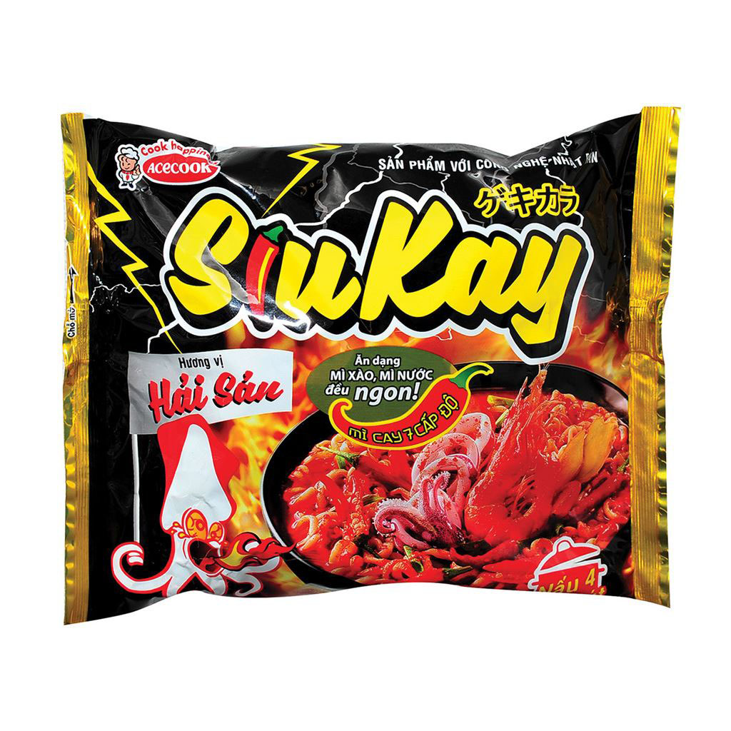 Thùng 24 Gói Mì Siukay Hải Sản 128g