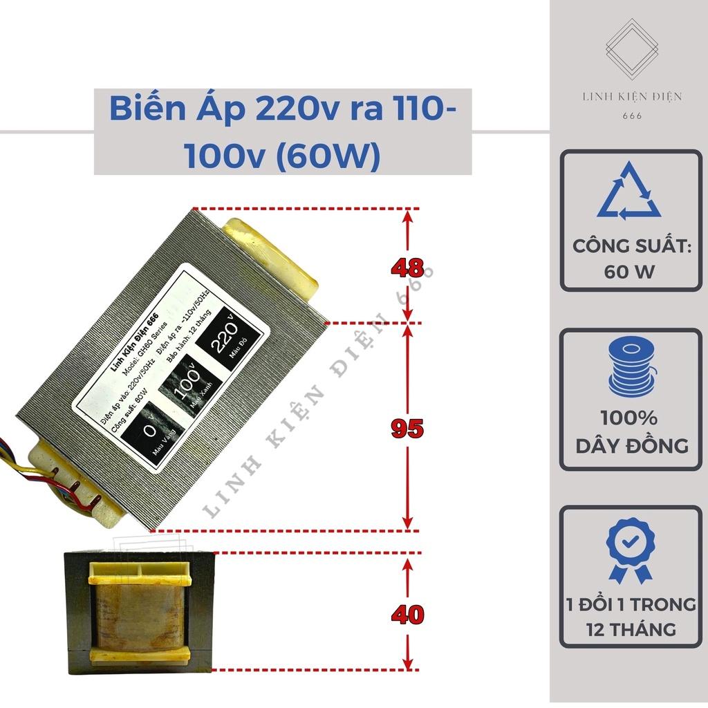 Biến Áp 220v Ra 110v 45w - 60w 100% Dây Đồng Máy Biến Áp Đổi Nguồn