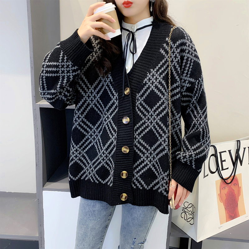 Áo khoác len nữ cardigan dệt kim phong cách Hàn Quốc V15