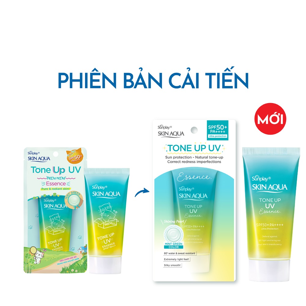 Tinh Chất Chống Nắng Sunplay Skin Aqua Tone Up UV Essence Mint SPF50+ PA++++ Hiệu Chỉnh Sắc Da 50g