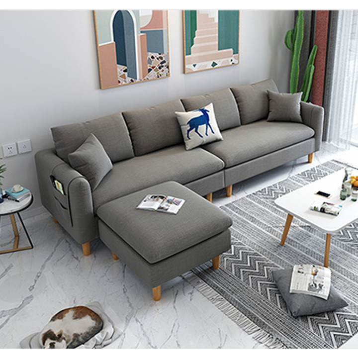 Ghế salon phòng khách - Ghế sofa băng dài 210*142*78cm - Sofa bed chữ L để phòng khách sang trọng - Giao màu ngẫu nhiên
