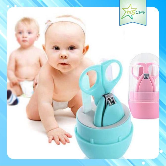 Bộ 4 món dụng cụ cắt móng cho trẻ sơ sinh kèm hộp đựng