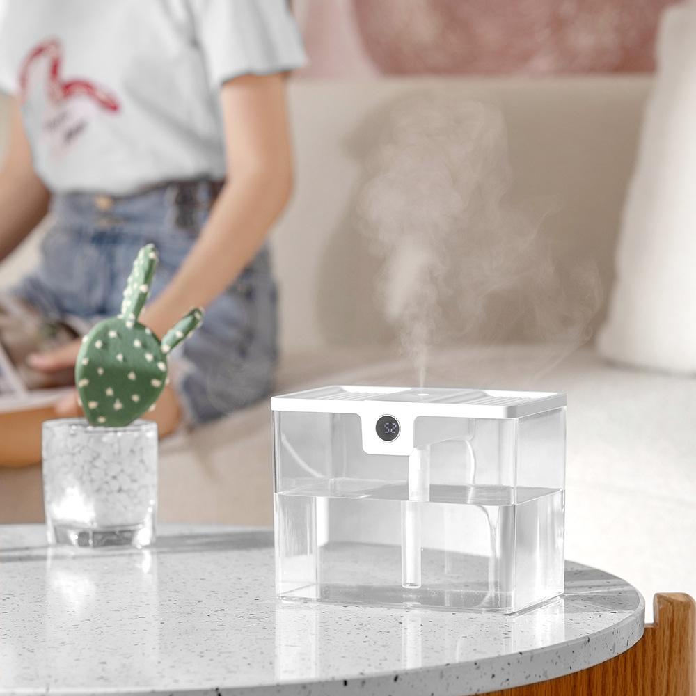 Sức Chứa Lớn 1500ML Máy Tạo Độ Ẩm Không Khí USB Xông Phòng Nước Máy Khuếch Tán Tinh Dầu Lộc Hiển Thị Độ Ẩm Cho Nhà Làm Thơm Ẩm