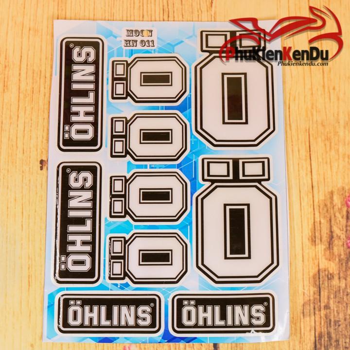 TEM NỔI OHLINS XE MÁY NGUYÊN TẤM