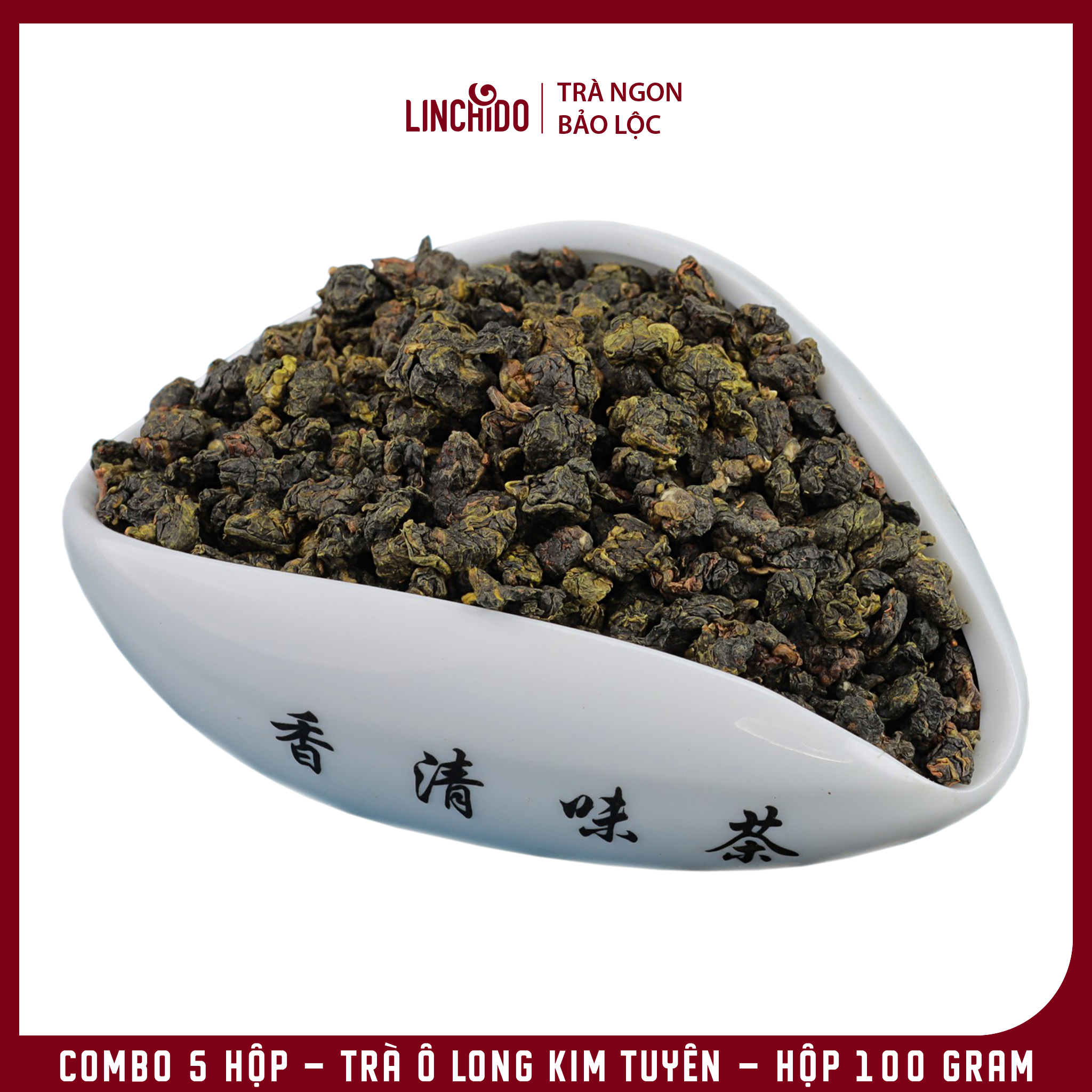 Combo 5 Hộp - Trà Ô Long Kim Tuyên - Hộp 100 Gram