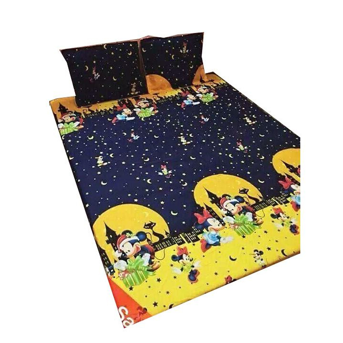Bộ 4 Món Ga Gối Cotton Poly Phong Cách Hàn Quốc mẫu Chuột Sao