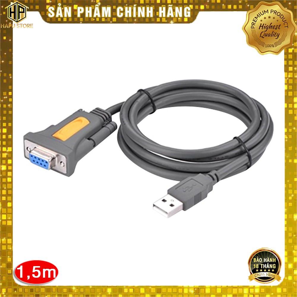 Cáp chuyển đổi USB sang Com RS232 âm UGREEN 20201 dài 1,5m chính hãng - Hàng Chính Hãng