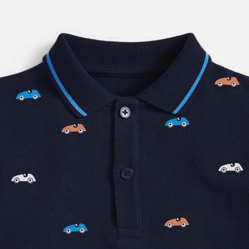 ÁO POLO BÉ TRAI 11-30KG XE Ô TÔ 100% COTTON MÁT, NHẸ