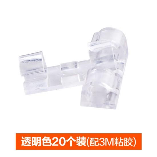 Bộ miếng dán làm gọn dây điện 20 cái cỡ to 2-3 dây - Kẹp cố định dây điện, cáp mạng dán tường