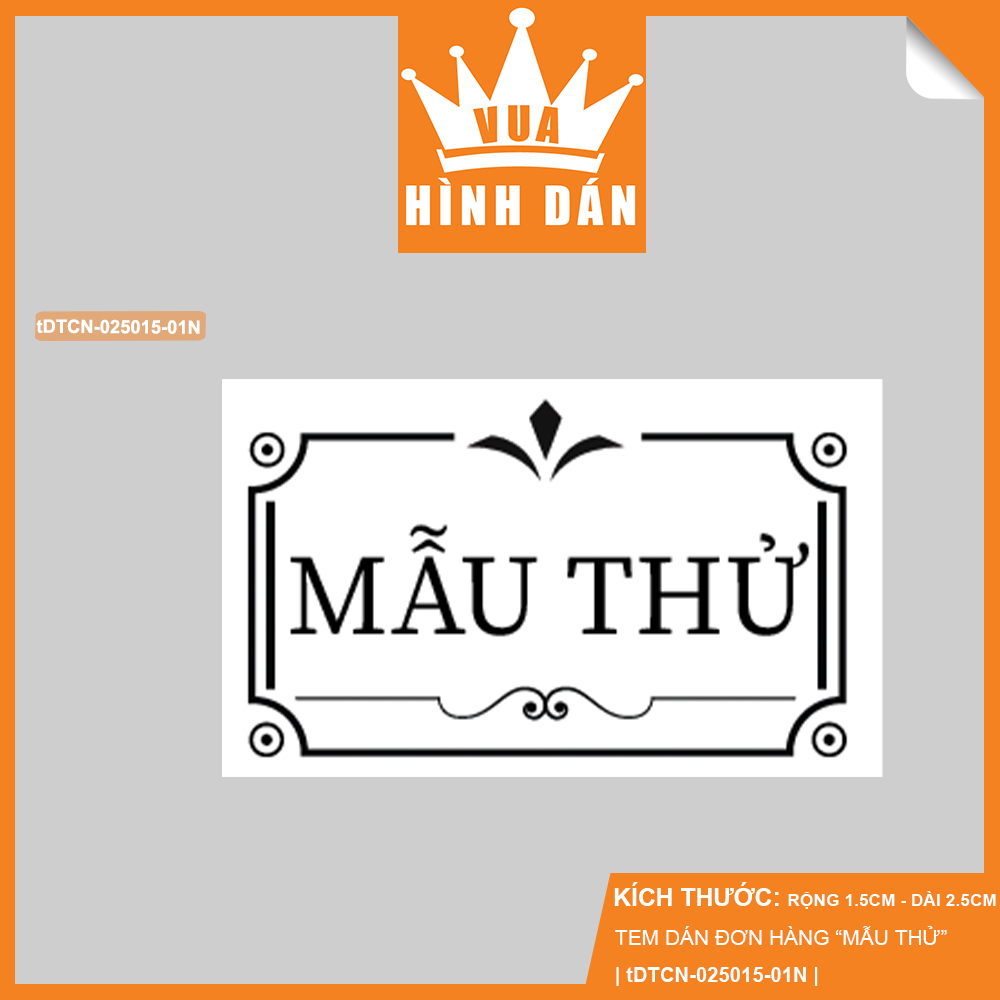 Set 100/500 tem / sticker (2.5x1.5cm) mẫu thử tem dán siêu mini dành cho shop (5 mẫu) (1.028)