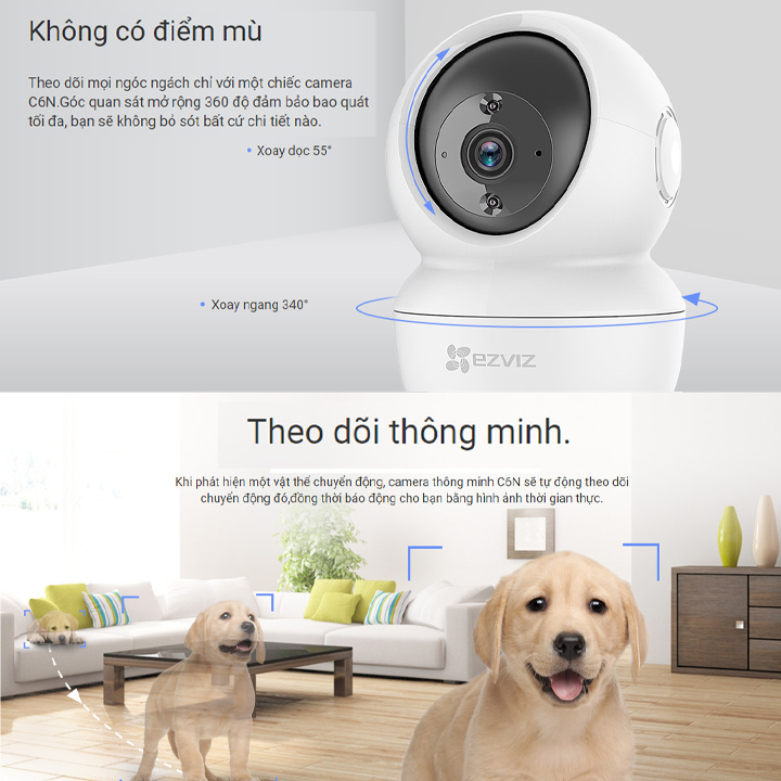 Camera Wifi 360 Ezviz C6N Chuẩn 2.0 Full HD 1080P Chính Hãng Giá Rẻ  Hồng Ngoại Ban Đêm