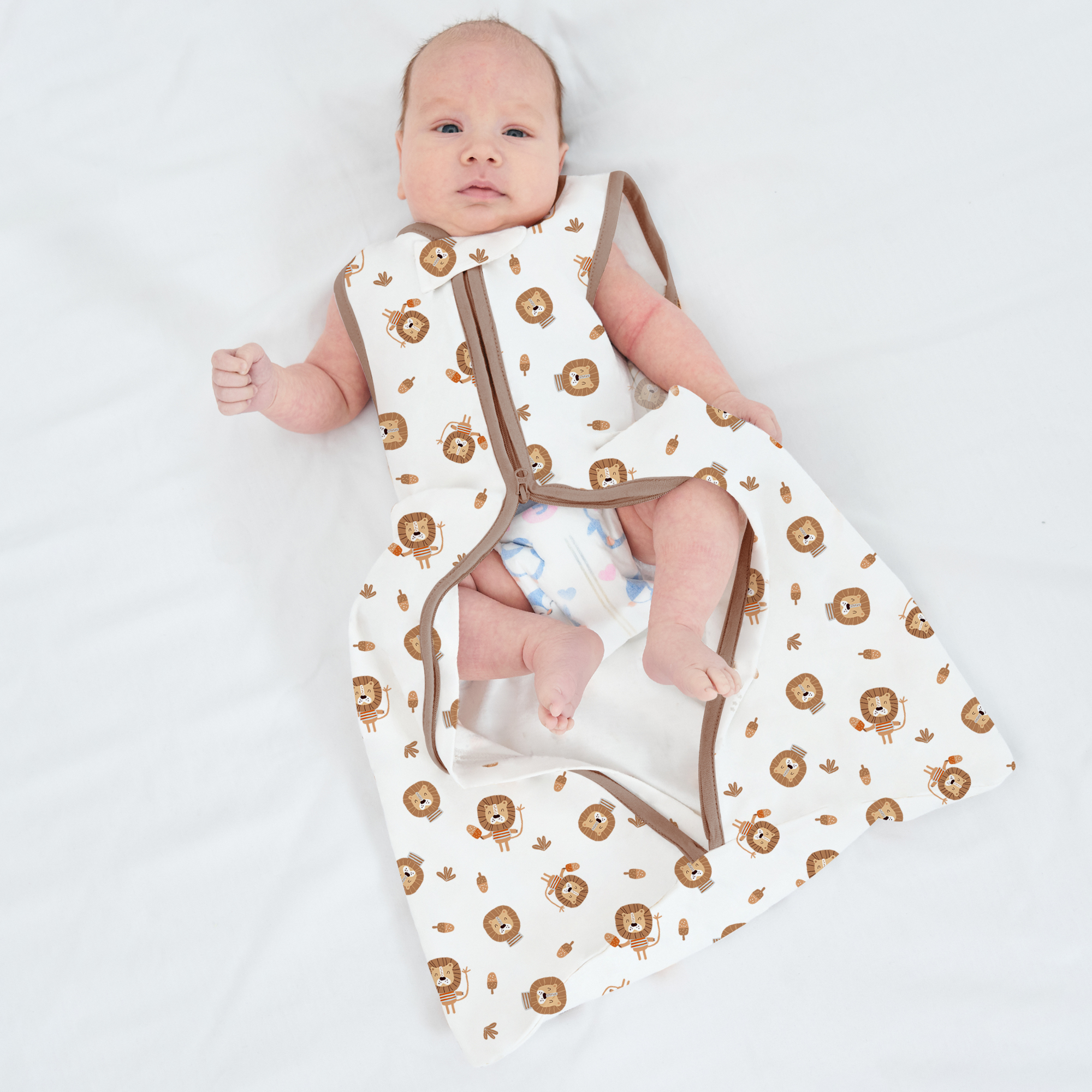 Túi ngủ chũn Miraclebaby cho bé vải cotton mềm mịn cho bé từ 0 đến 18 tháng tuổi