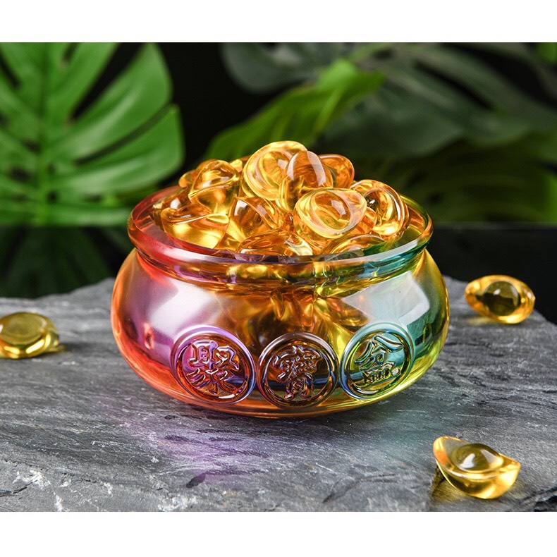 Bát Tụ Bảo Chiêu Tài Phong Thủy Nhiều Sắc 8cm