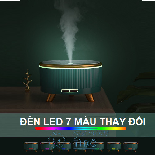 Máy Xông Tinh Dầu, Phun Sương Nano Bạch Lam 500ml Đèn Led 7 Màu