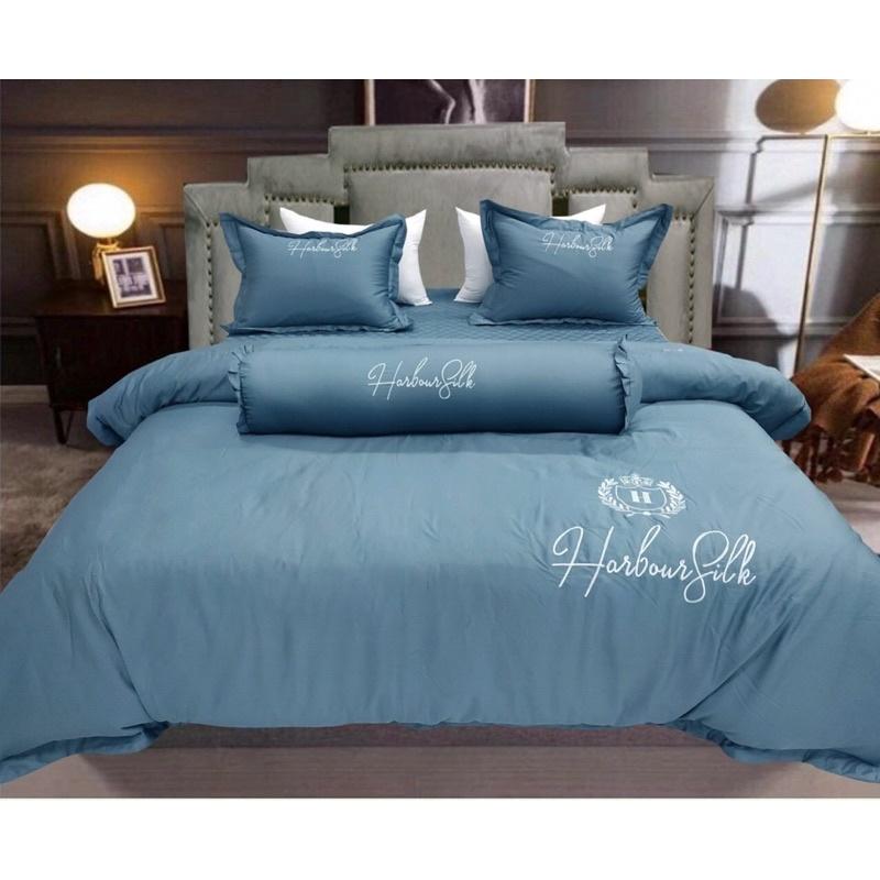 Trọn bộ 5 món chăn ga gối Habour Silk - HÀNG CÓ SẴN