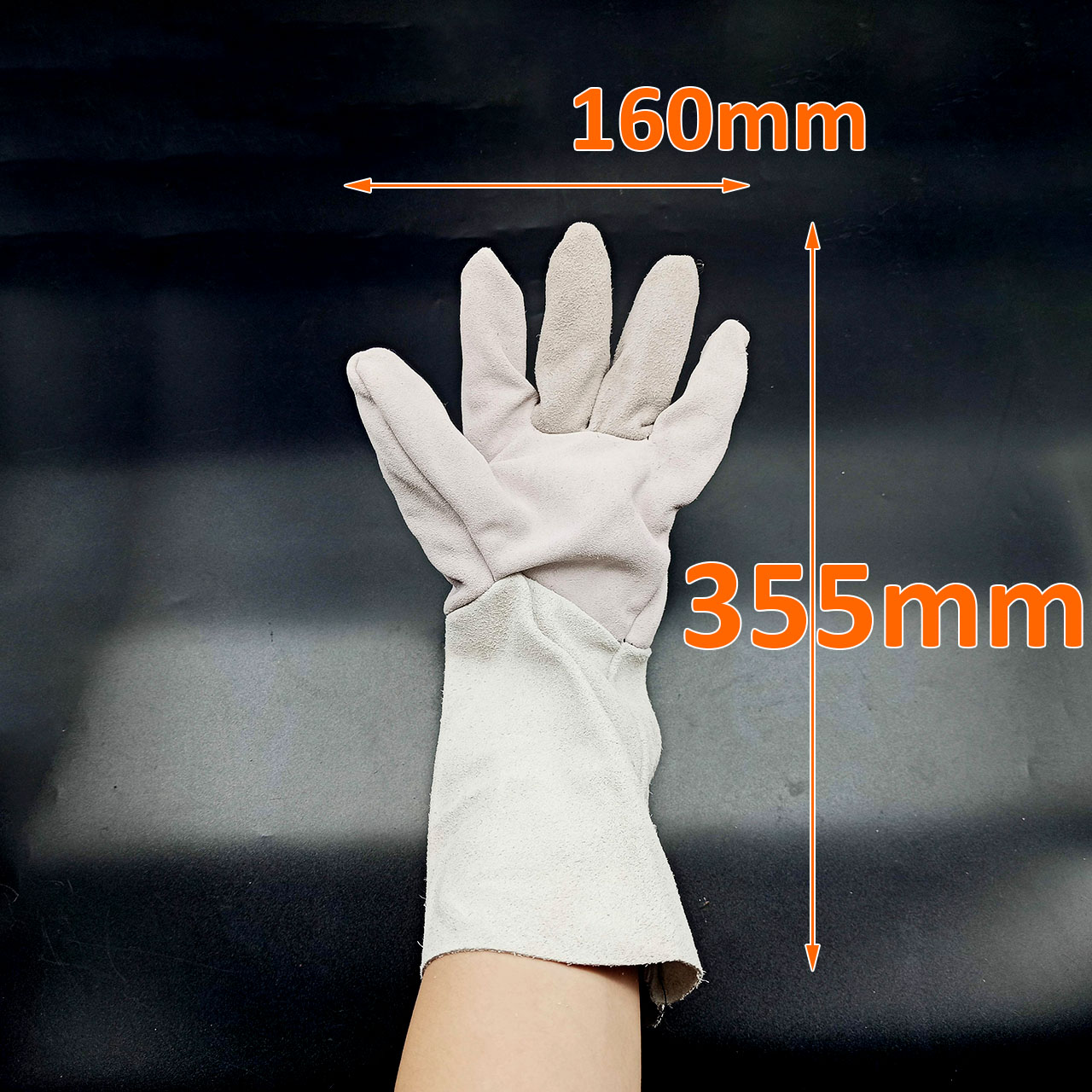 Găng tay loại dài 14inch 355mm màu ghi xám