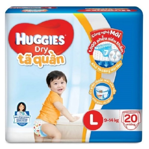 Tã quần Huggies Dry Economy M22/L20/XL18/XXL16