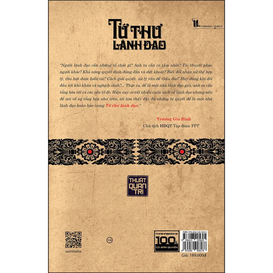 Tứ Thư Lãnh Đạo - Thuật Quản Trị