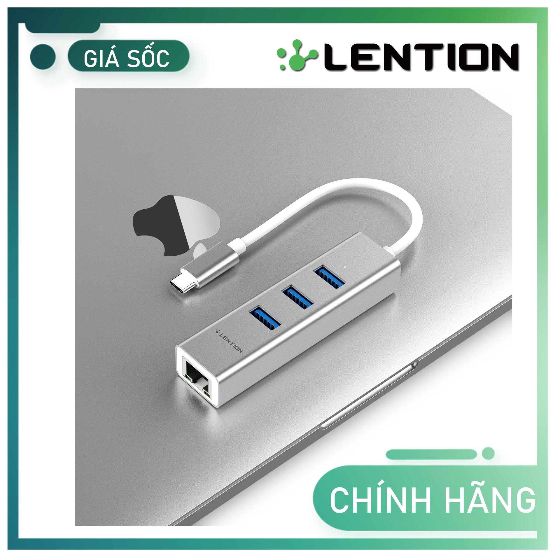 Bộ chuyển đổi USB-C 4 trong 1 Lention C23s Hàng Chính Hãng