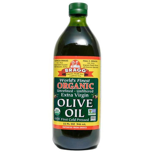 Dầu Olive hữu cơ Bragg (giống cổ Koroneiki Hi Lạp thượng hạng ) 946ml - Extra Virgin Olive Bragg 946ml