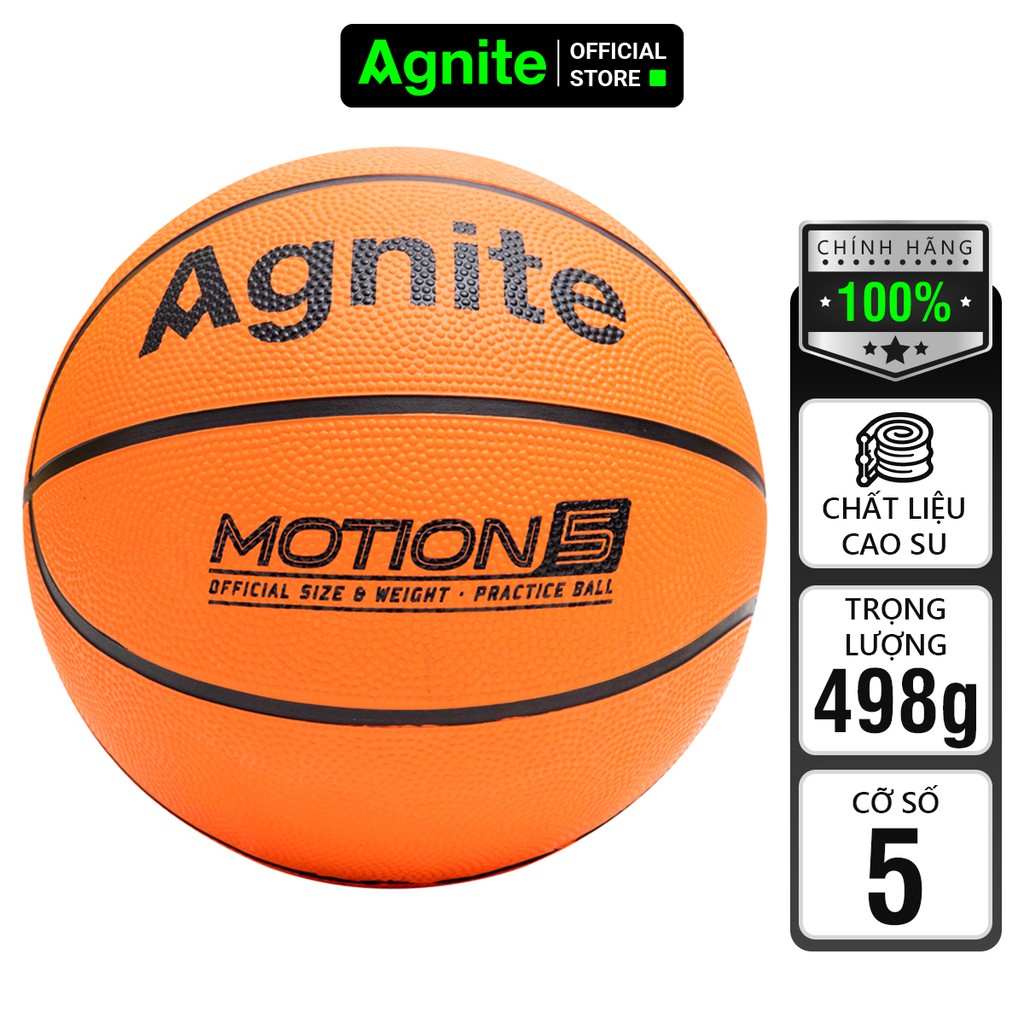 Quả bóng rổ tiêu chuẩn cỡ số 5 6 7 Agnite - Chống bẩn, không mòn, bền, bám tay cho người chơi thể thao chuyên nghiệp - Hàng chính hãng - Nhiều mã
