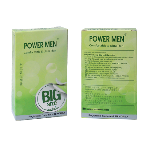 Bao Cao Su Cỡ Lớn Size 55 mm Siêu Mỏng Power Men Comfortable Ultrathin