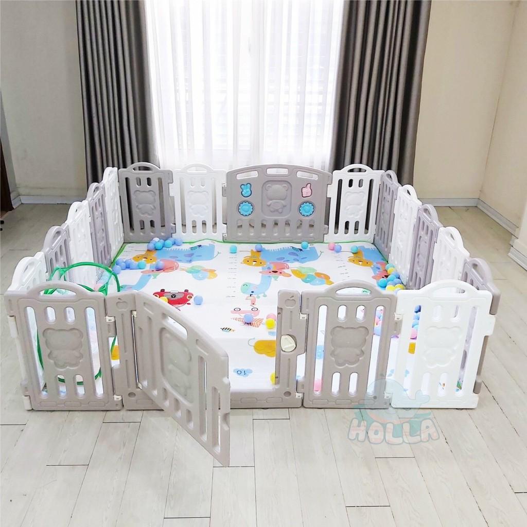 QUÂY CŨI GẤP GỌN CHO BÉ TẶNG THẢM VÀ BÓNG