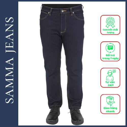 Quần jean nam slim fit Q3 Xanh Than, quần bò ống đứng siêu đẹp, cotton cao cấp co dãn 4 chiều - Thương hiệu Samma Jeans