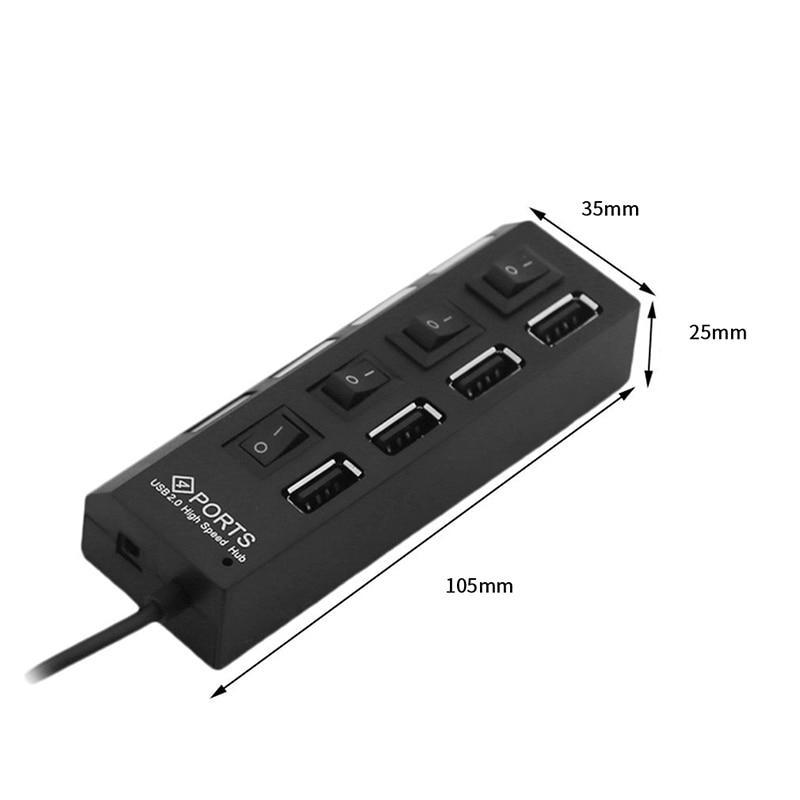 Hub Chia 4/7 Cổng Usb 2.0 Kèm Công Tắc On/Off To480 Mbps Cho Laptop táo Pc Laptop