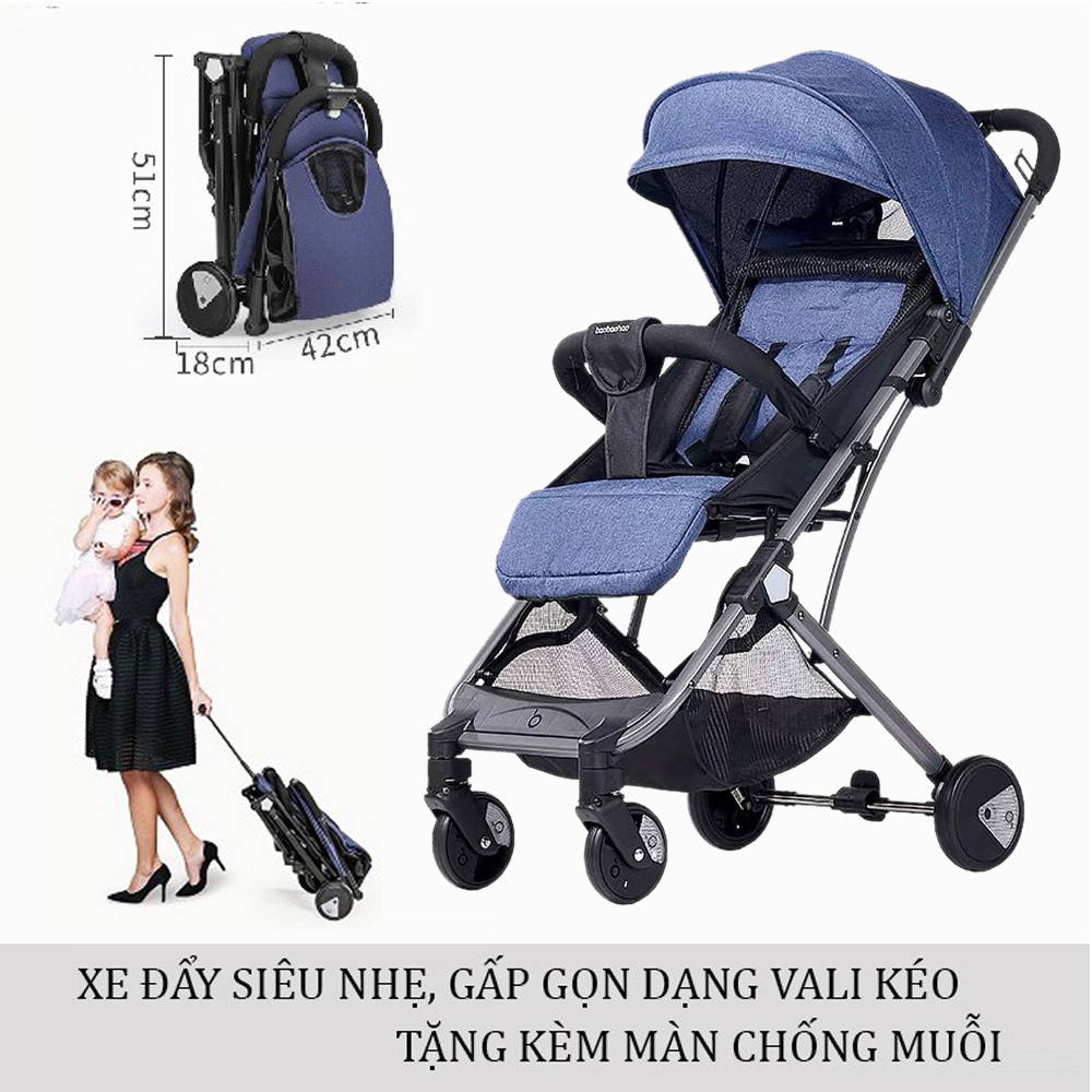 Xe đẩy cho bé, Xe đẩy Baobaohao Y1 cao cấp ( TẶNG KÈM ĐÀN 8 ÂM CHOI BÉ ) có thể gấp gọn để trong vali hoặc kéo đi du lịch … đem đến sự tiện nghi sang trọng.