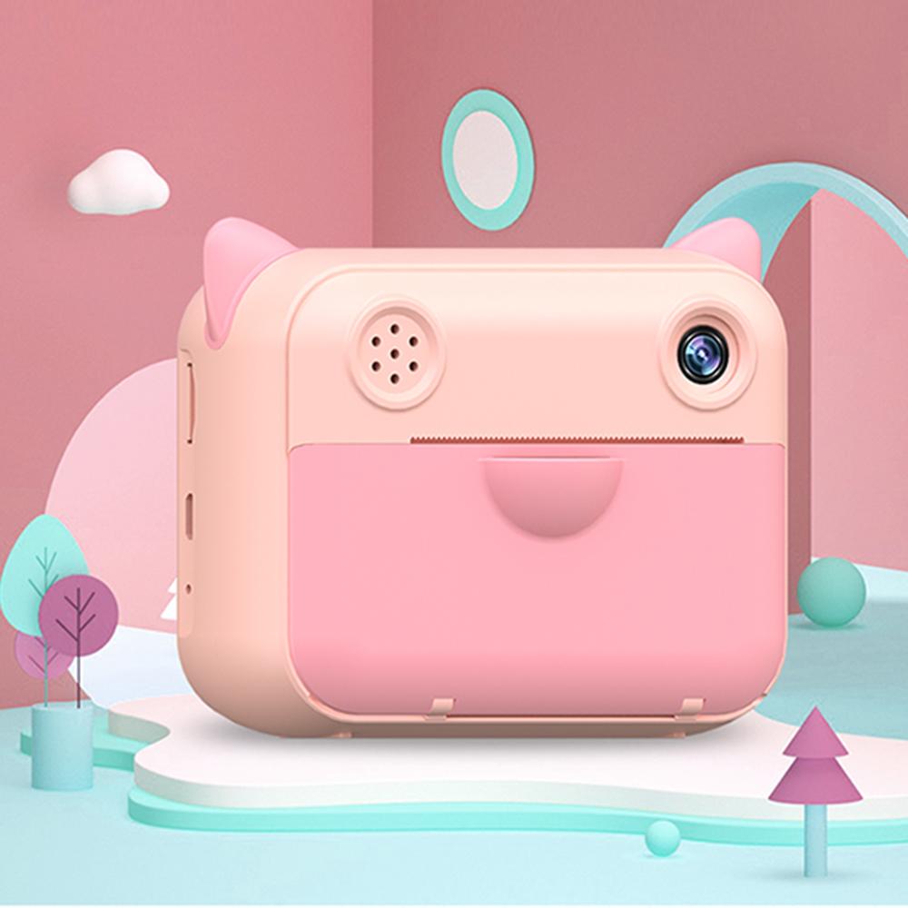Cute Kids Instant Print Camera 1080P Digital Video Camera Dual Camera Lens 12MP 2.4 Inch LCD Screen Built-in Battery with 32GB TF Card Birthday Festival Christmas Gift for Kids Boys Girls