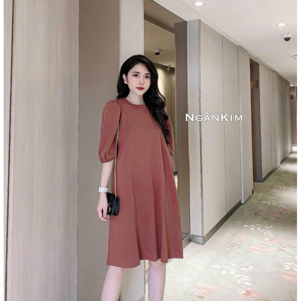 Váy bầu thời trang thiết kế lững tay chất mềm mùa hè freesize từ 45 đến 70k