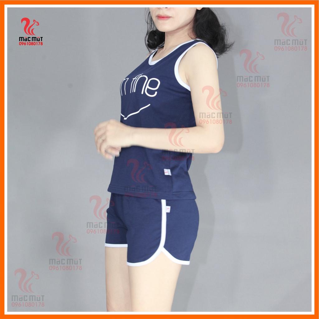 DB047 - BỘ ĐỒ NỮ mặc nhà thun cotton dễ thương có thể mặc đi chơi dạo phố, làm đồ đi ngủ. Đồ thun mùa hè thu, quần áo nữ