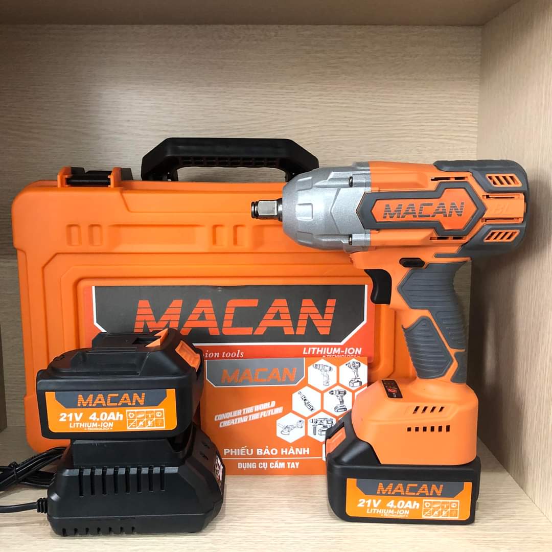 Máy Siết Bulong MACAN 21V Lực Siết Khủng 980Nm, Động Cơ Không Chổi Than